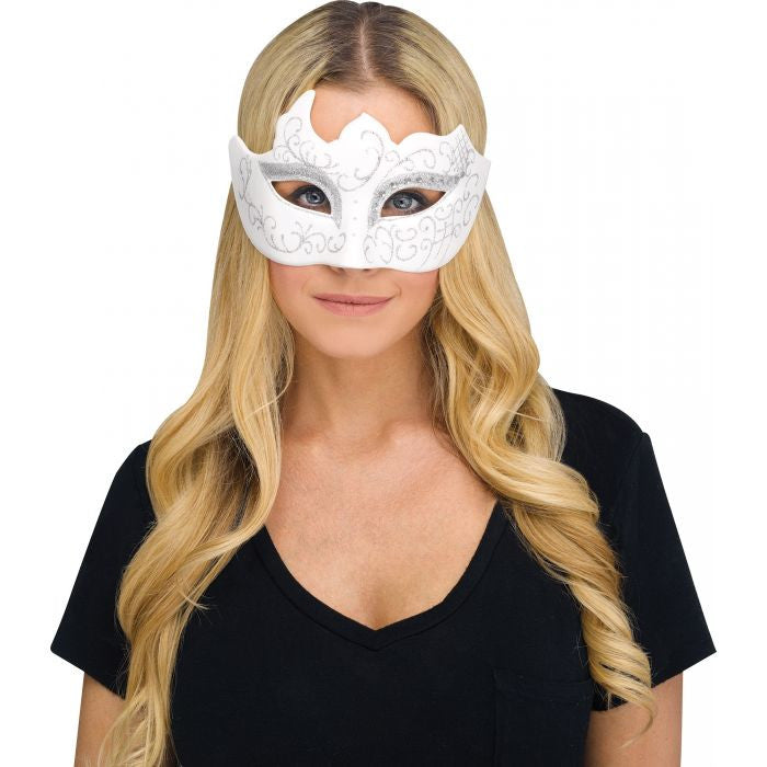 Fantasy shimmer mask white
