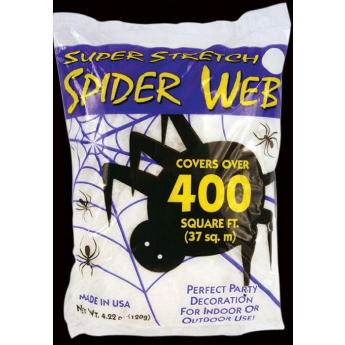 120 Gram Spider Web 4.2 oz. Super Stretch Web Covers Over 400 sq . ft. Watch the Video!