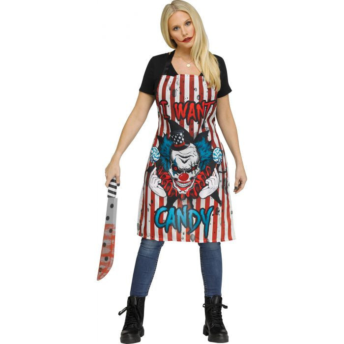 Horror Apron Expecting Horror Apron Clown Candy