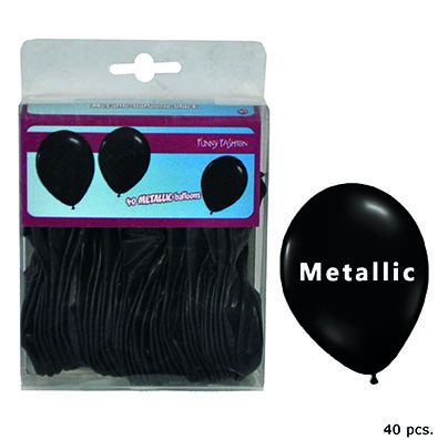 latex balloon metallic black