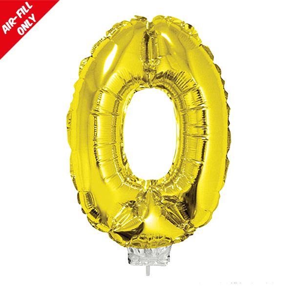 foil balloon number gold zero