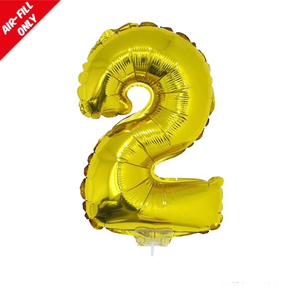 foil balloon number gold two