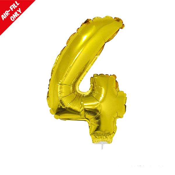 foil balloon number gold four