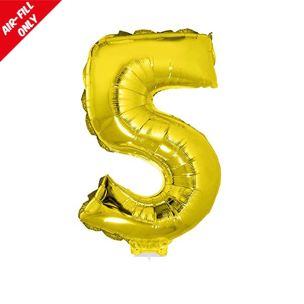 foil balloon number gold five