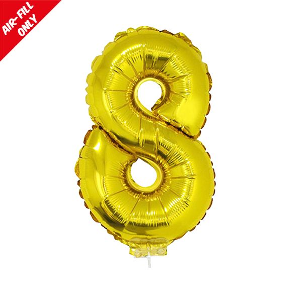 foil balloon number gold eight