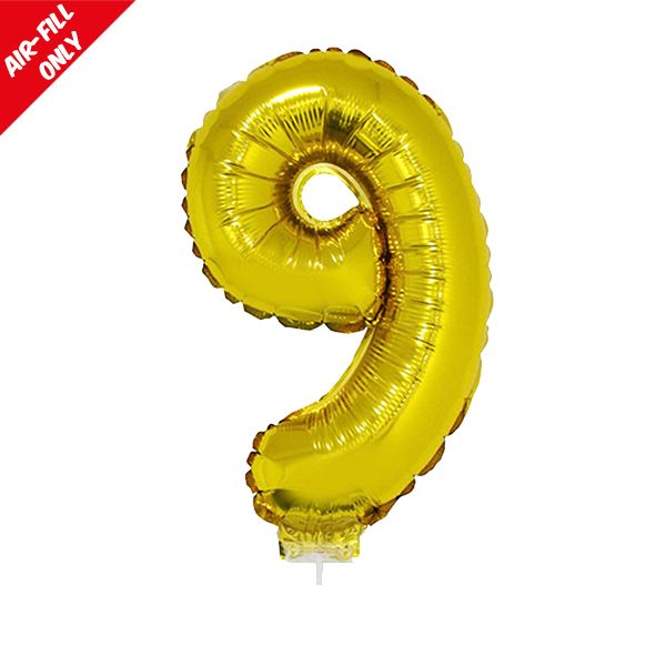 foil balloon number gold nine