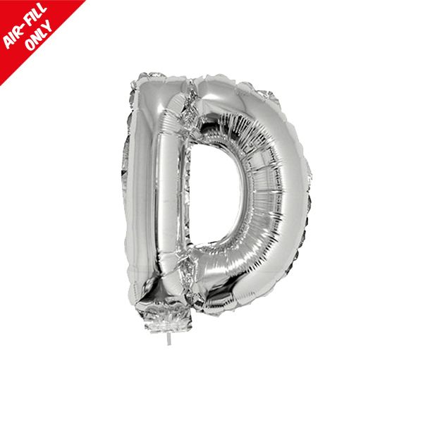 foil balloon letters silver D