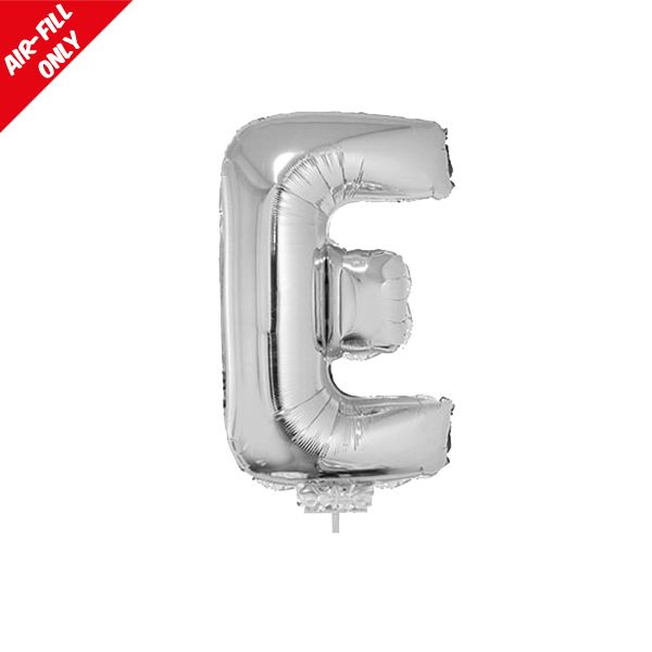 foil balloon letters silver E