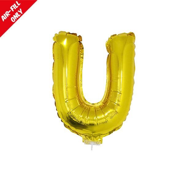 foil balloon letters gold U