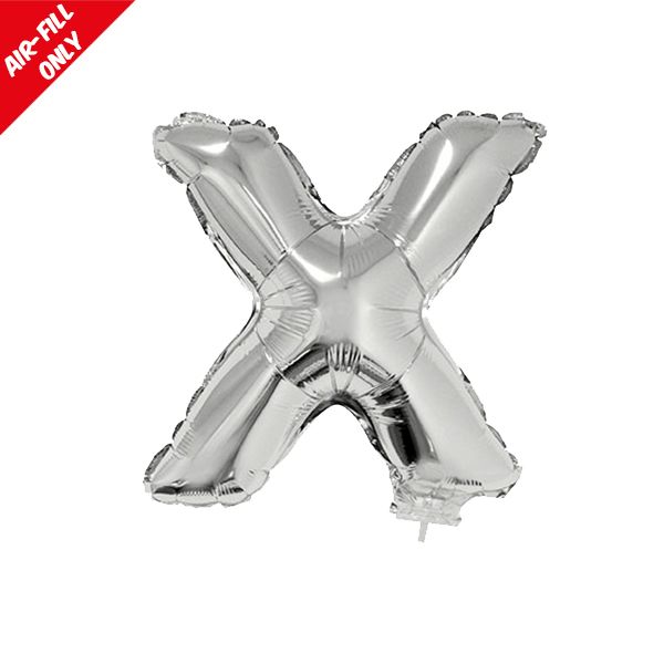 foil balloon letters silver X