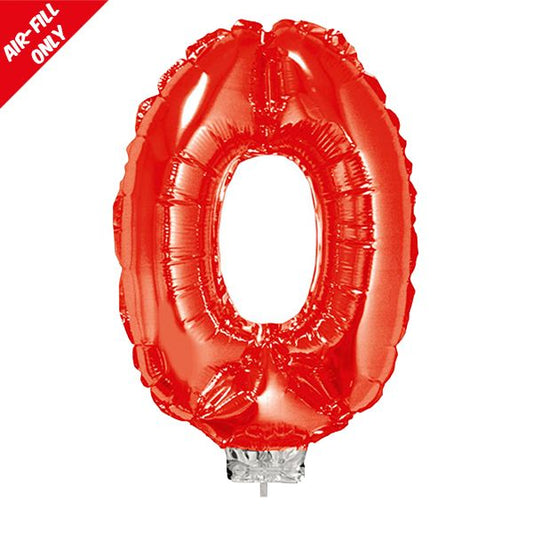 foil balloon number red zero