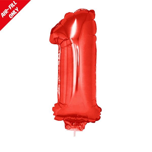 foil balloon number red one