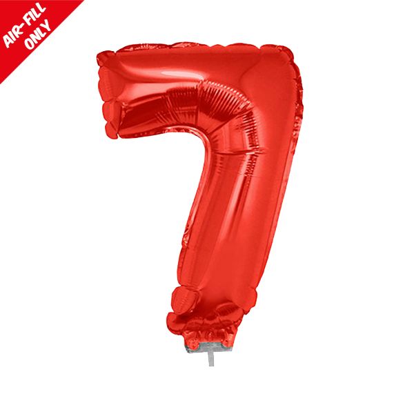 foil balloon number red seven