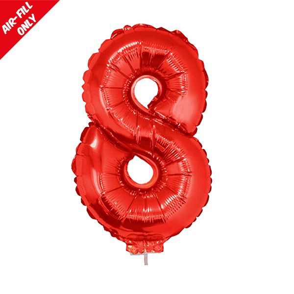 foil balloon number red eight