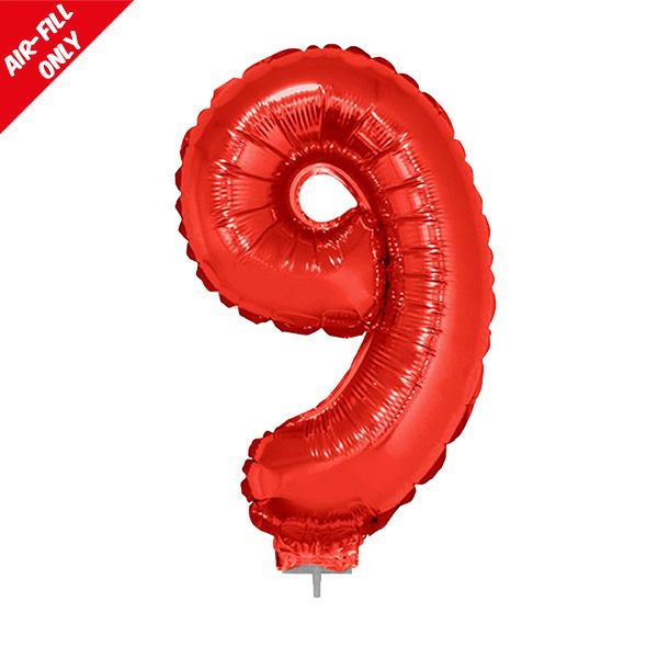 foil balloon number red nine