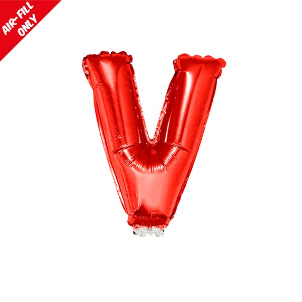 foil balloon letters red V