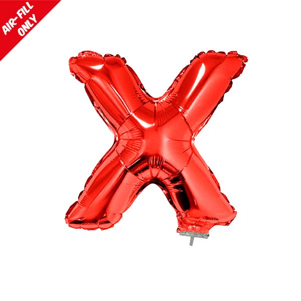 foil balloon letters red X