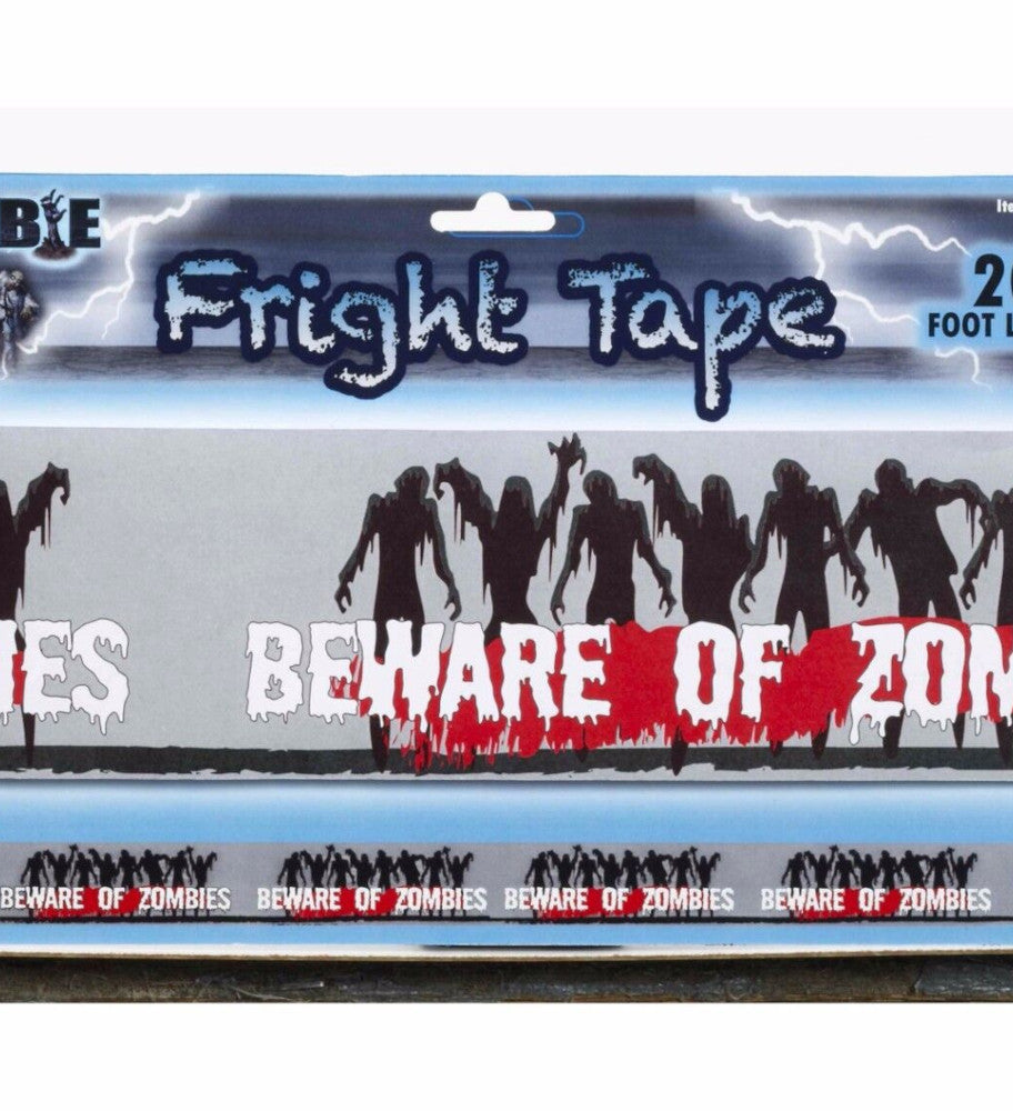 Beware of Zombies Zombie Fright Warning Tape Halloween Decor Decoration