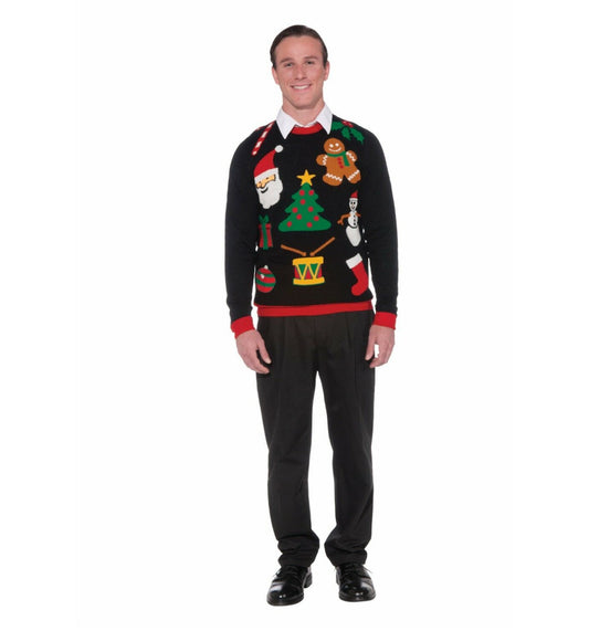 Everything Christmas Icons Adult Ugly Christmas Sweater