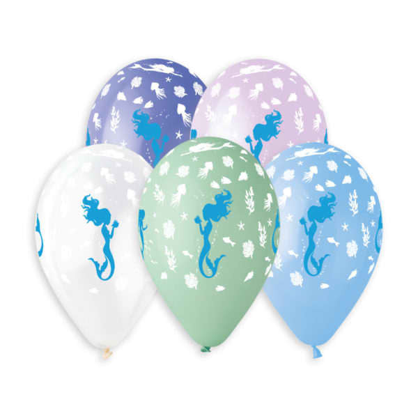 Mermaids 13" Latex Balloon, 1 count
