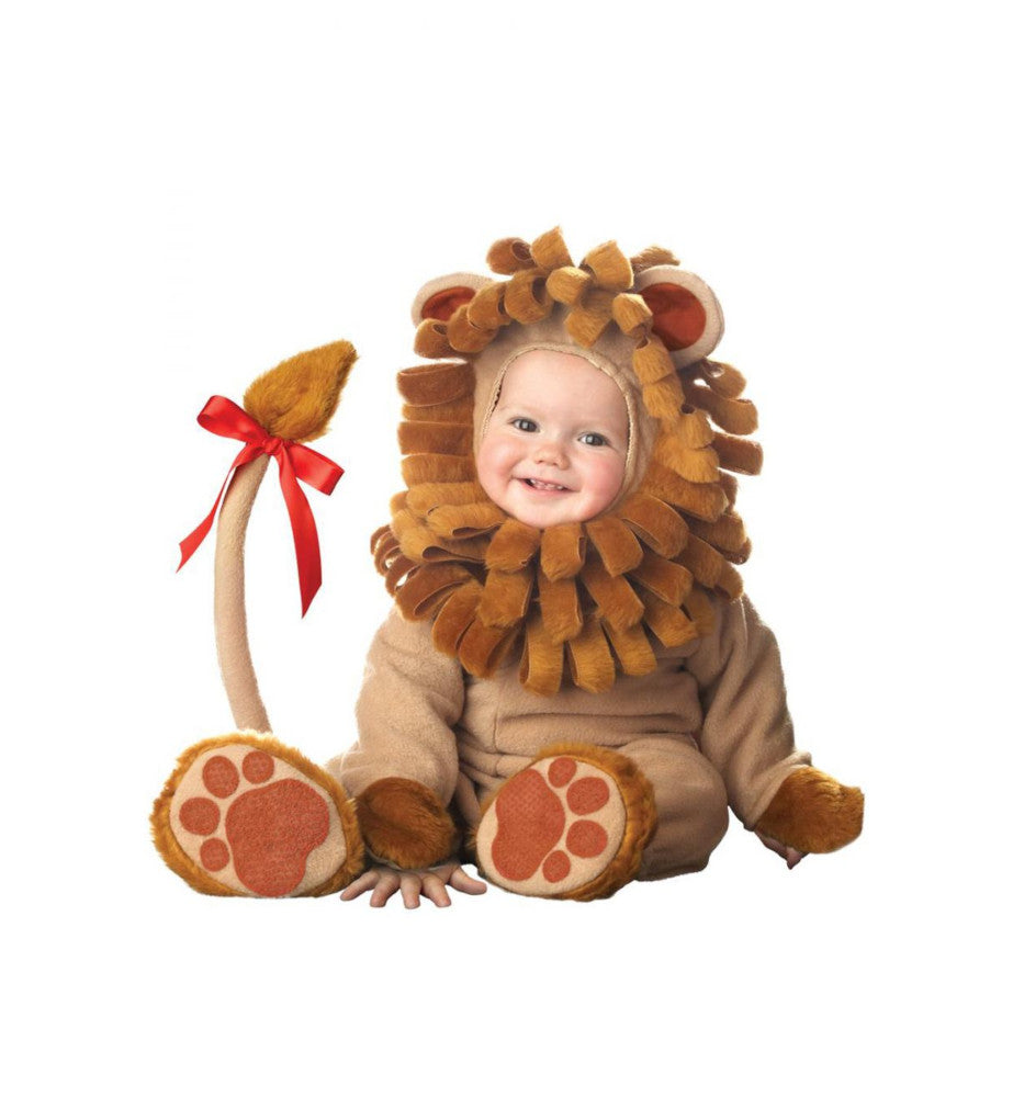 Lil' Lion Infant Costume Jumpsuit  Detachable tail Hood  Booties