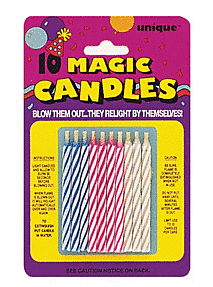 party supplies MAGIC CANDLES - MULTI COLOR