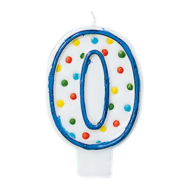 party supplies candle wax number polka dots birthday zero