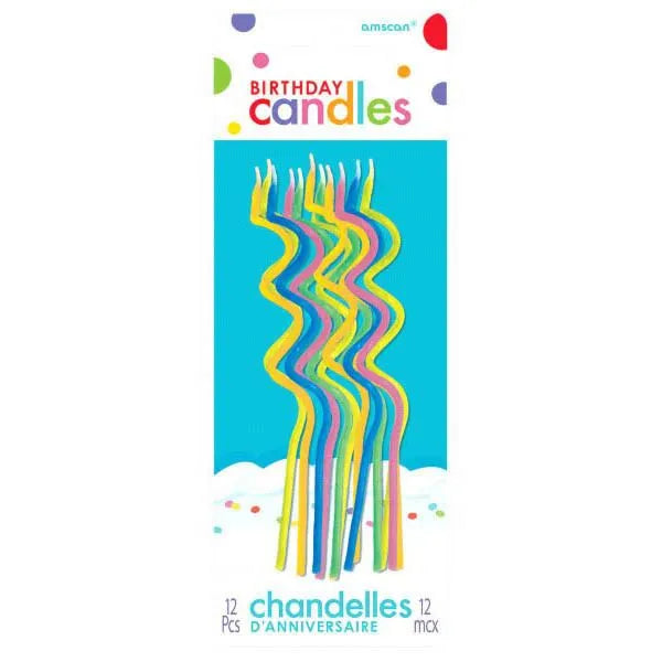party supplies SKINNY COIL BIRTHDAY CANDLE