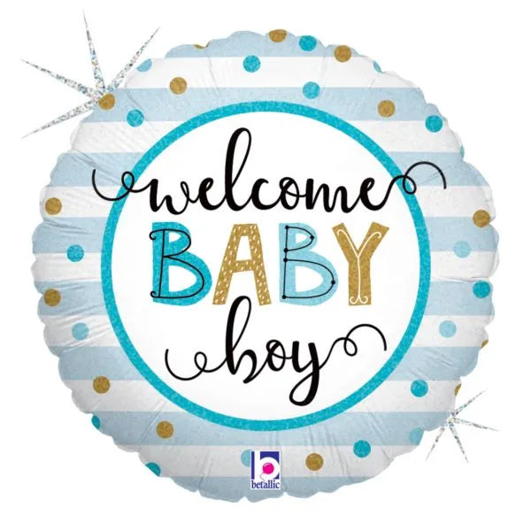 balloon foil baby boy welcome