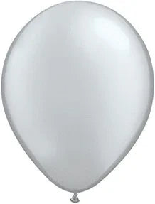 latex balloon metallic silver