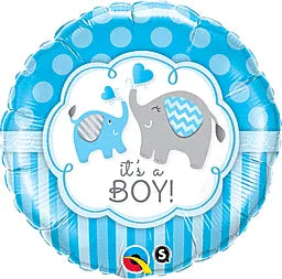 balloon foil baby boy elephants