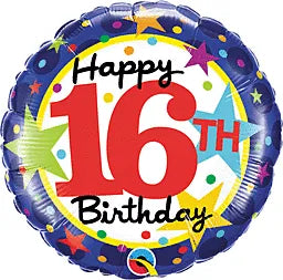 balloon foil birthday sixteen