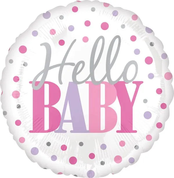 balloon foil girl pink baby