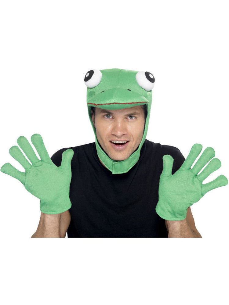 Frog kit, green Hood Gloves