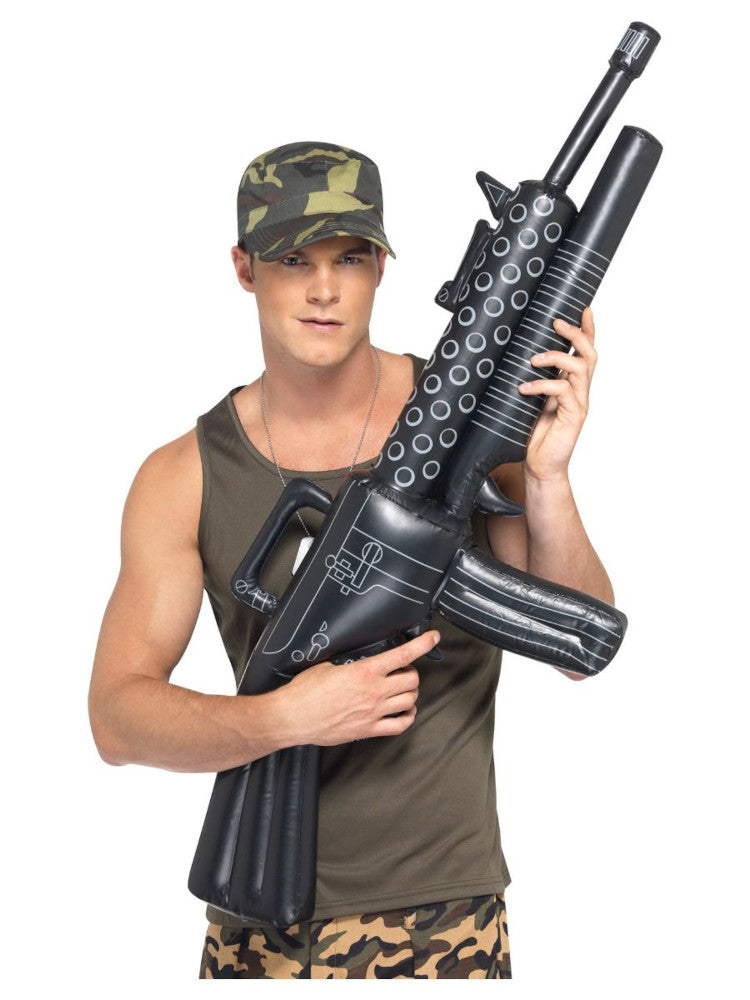 Inflatable machine gun, black One inflatable machine gun 112cm