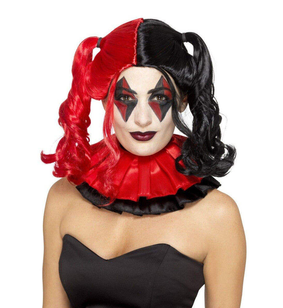 Twisted Harlequin Wig Adult Costume Accessory Wig with bunches