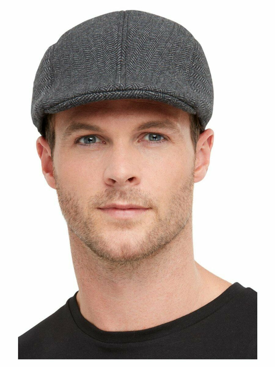 20s 20's Gangster Flat Cap Hat Adult Costume Accessory