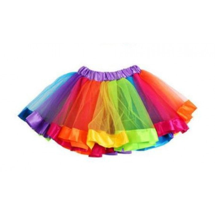 Bright Rainbow Tutu Girls Dress Up Costume Accessory, One Size (3-7 Years)