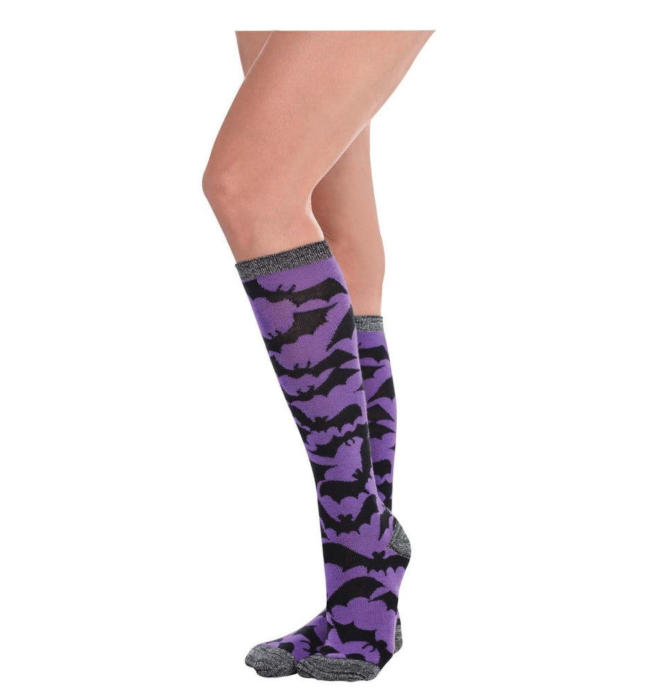 Bat Knee High Socks Adult Costume Accessory
