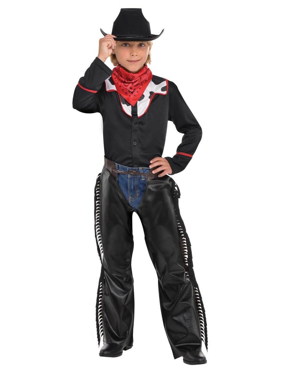 Cool Cowboy Western Child Costume Shirt Bandana Chaps