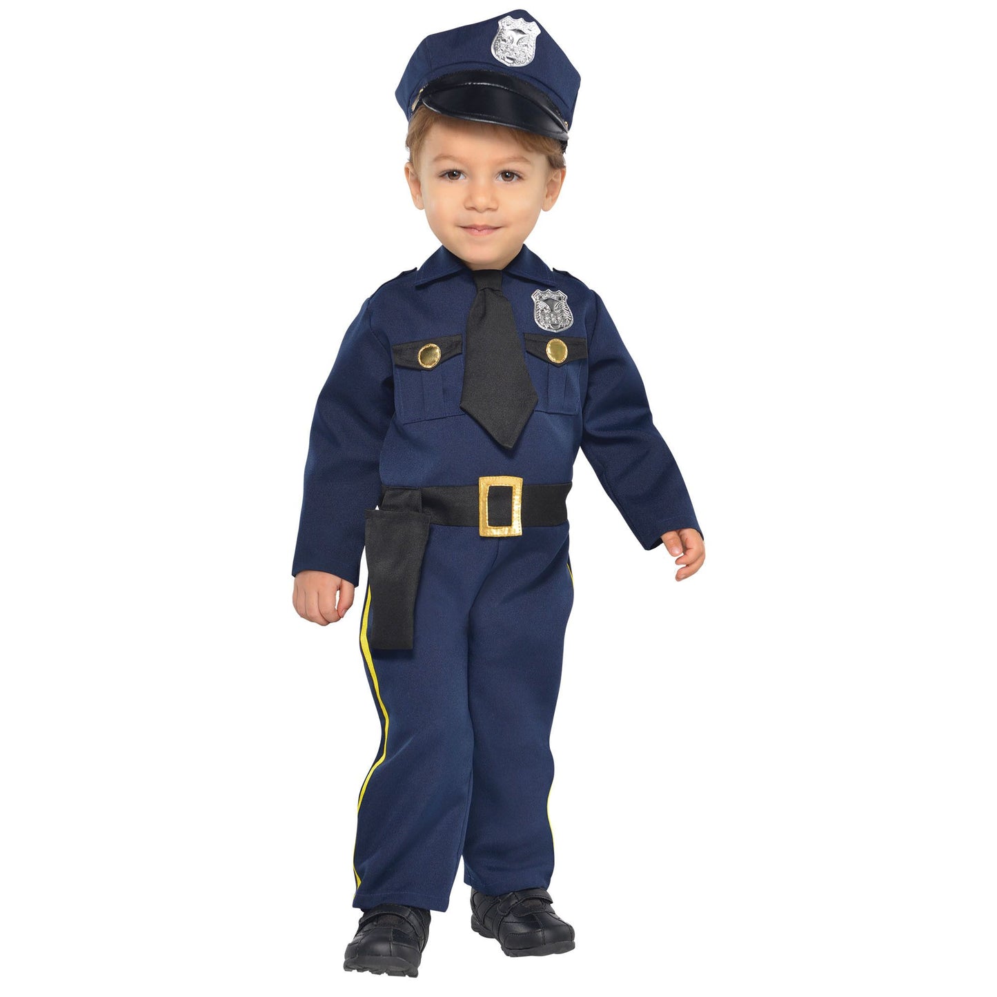 Cop Recuit Police Officer Baby Infant Costume Jumpsuit Hat
